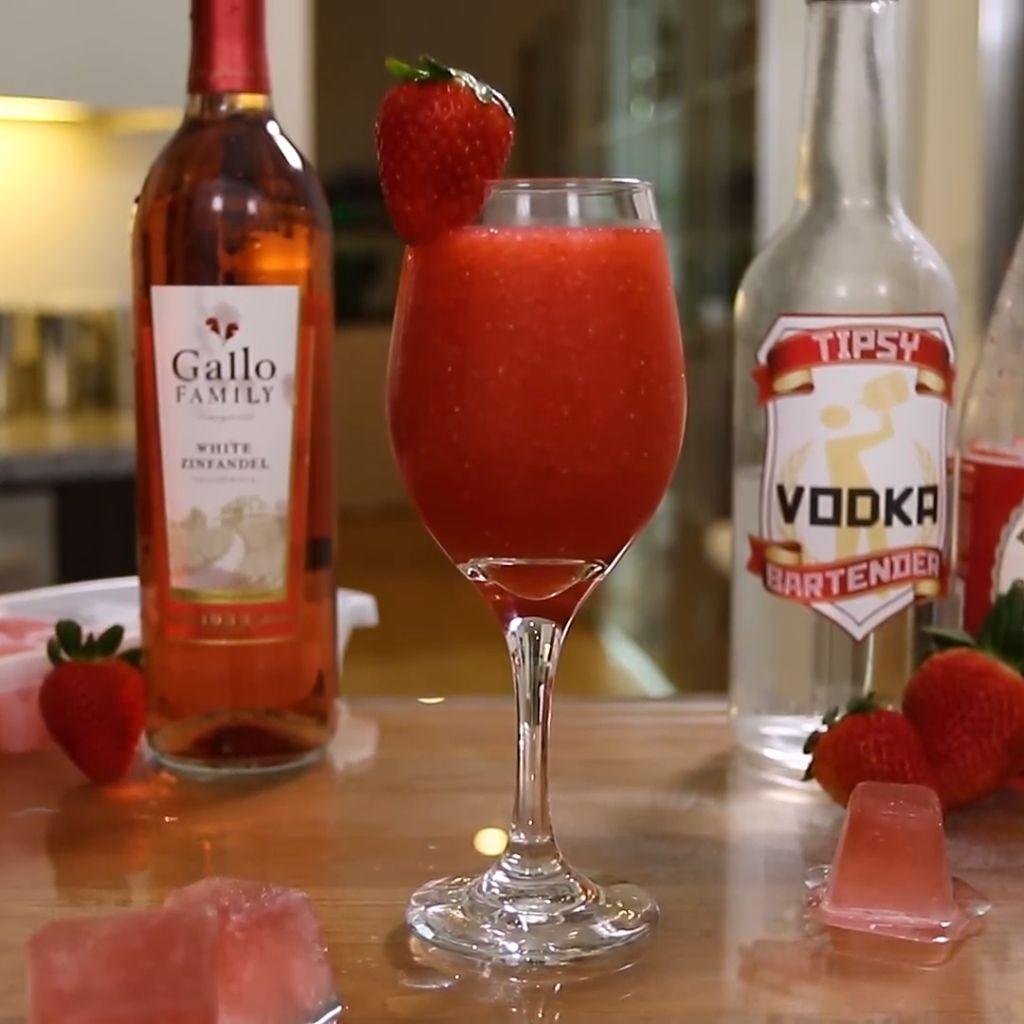 Classic Strawberry Red Wine Slush