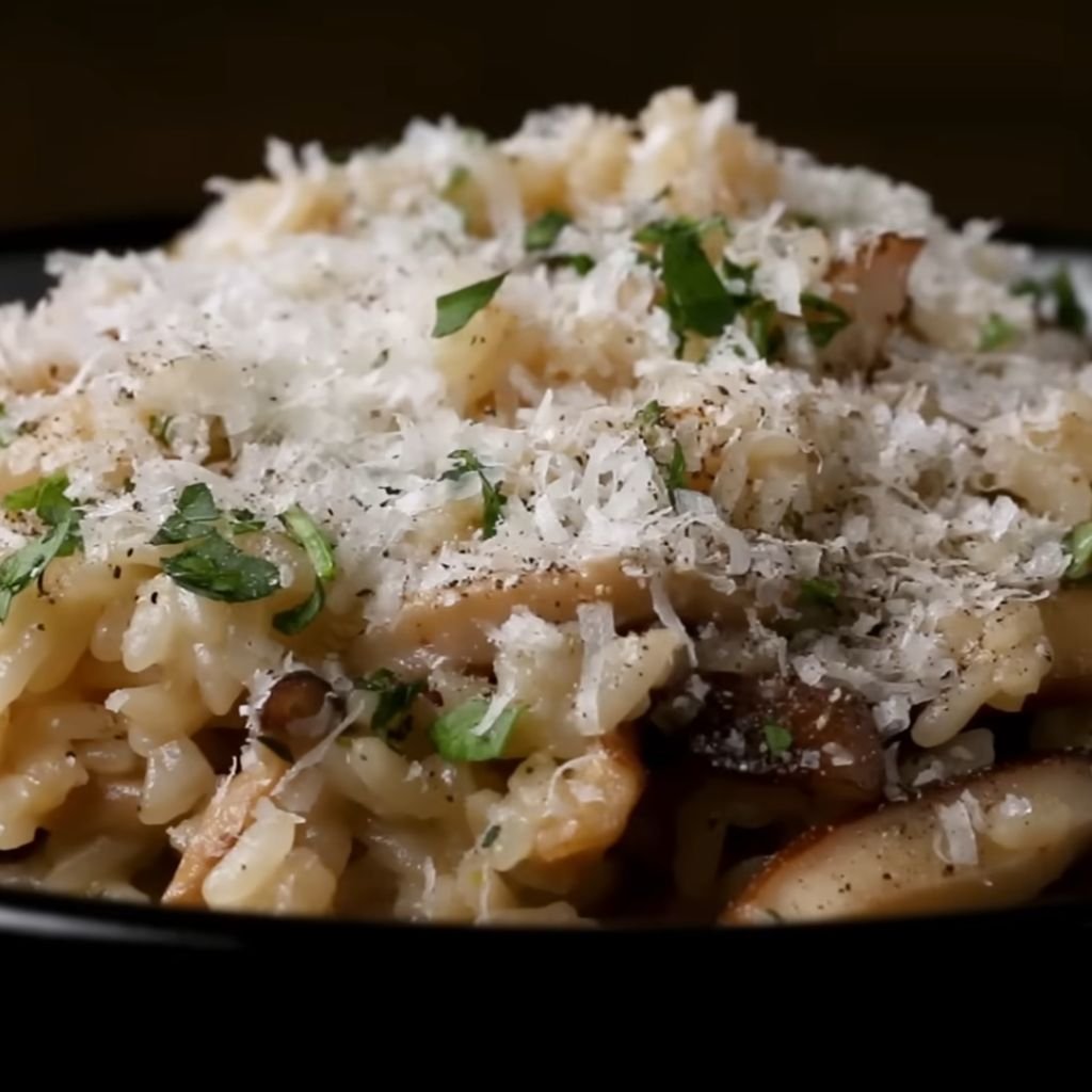 Mushroom and Spinach Risotto