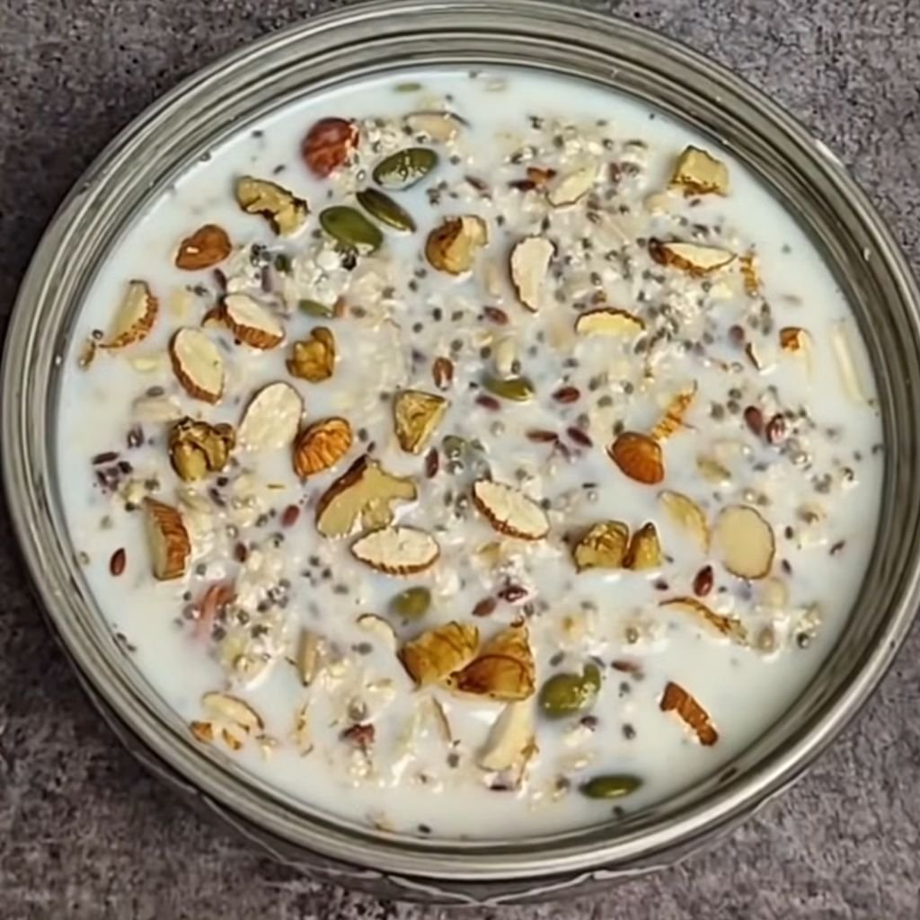 Overnight Oatmeal with Fruits & Nuts