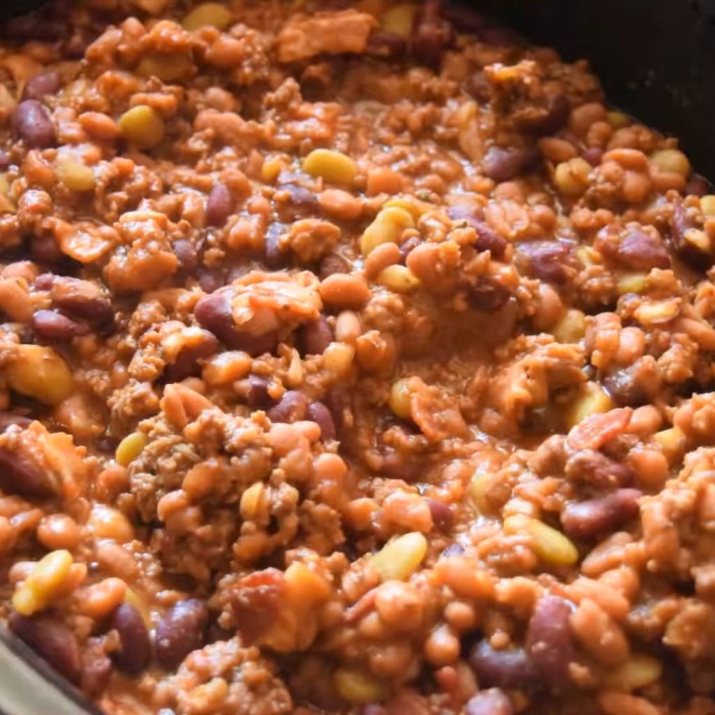 Slow Cooker Campfire Baked Beans