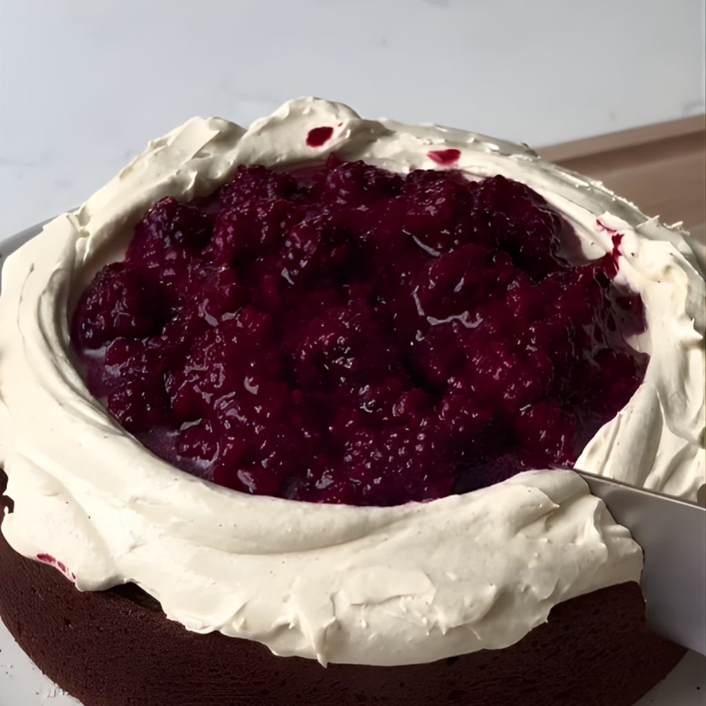 Warm Berry Compote with Pound Cake