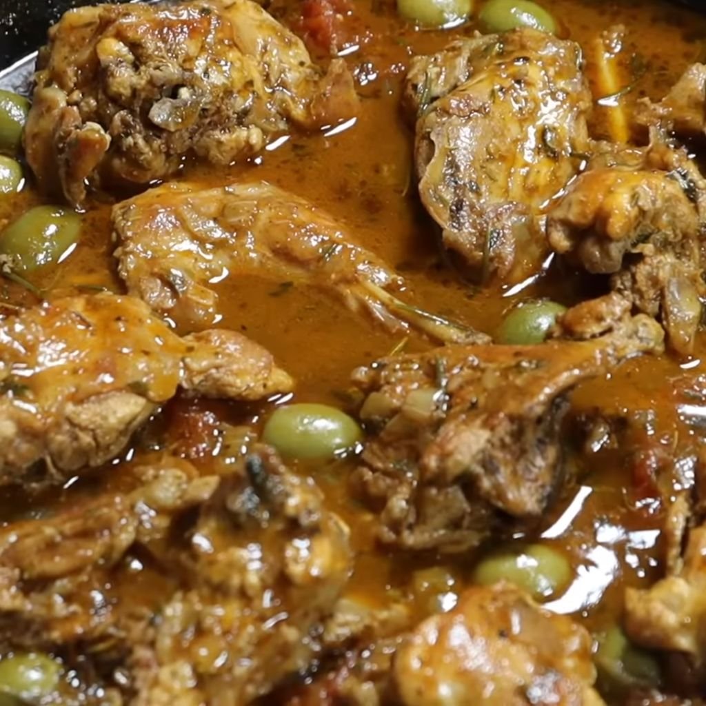 Rabbit with Olives and Tomatoes