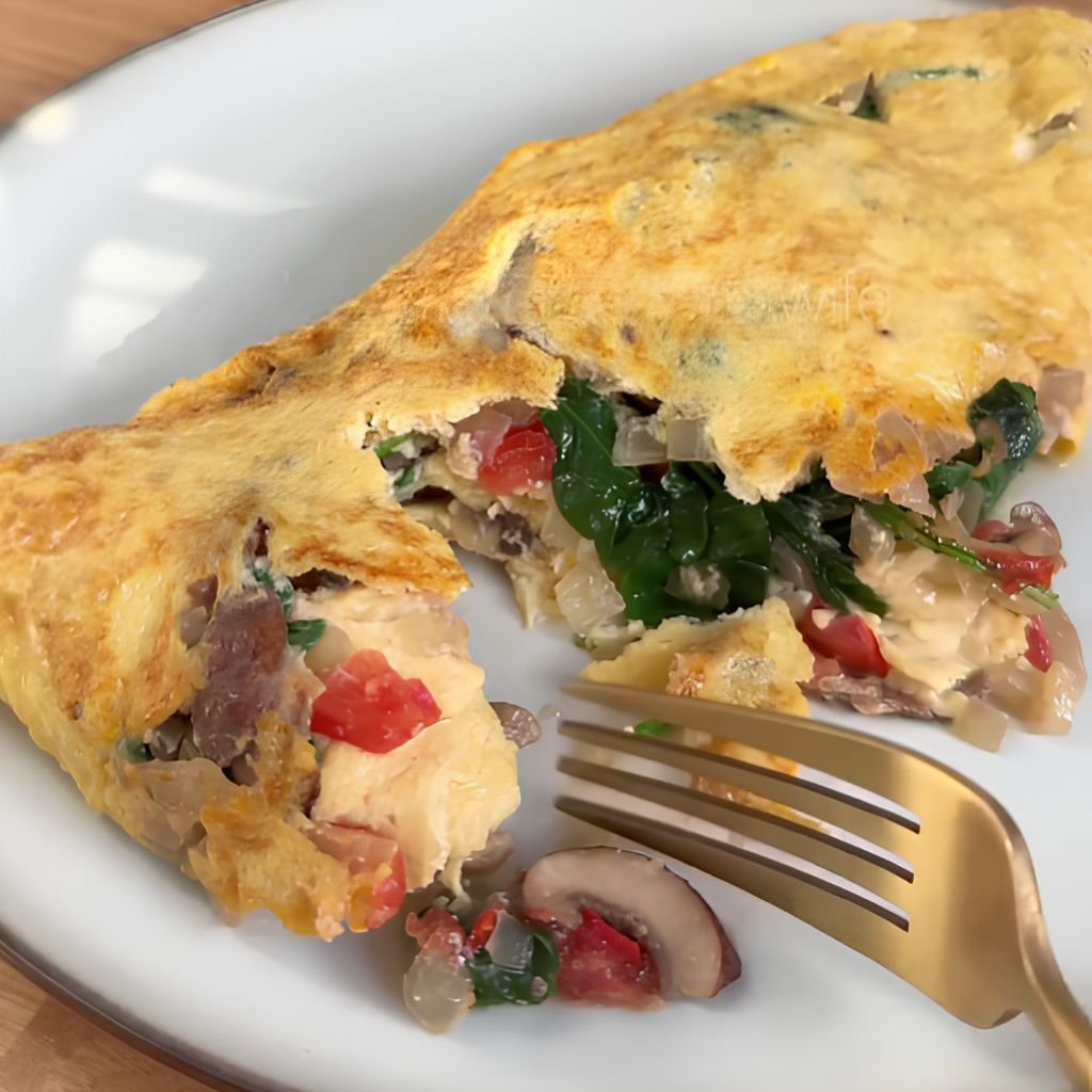 Spinach & Mushroom Omelette Dinner