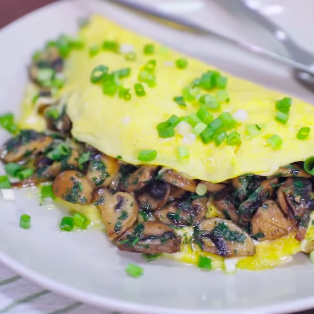 Spinach and Mushroom Omelette