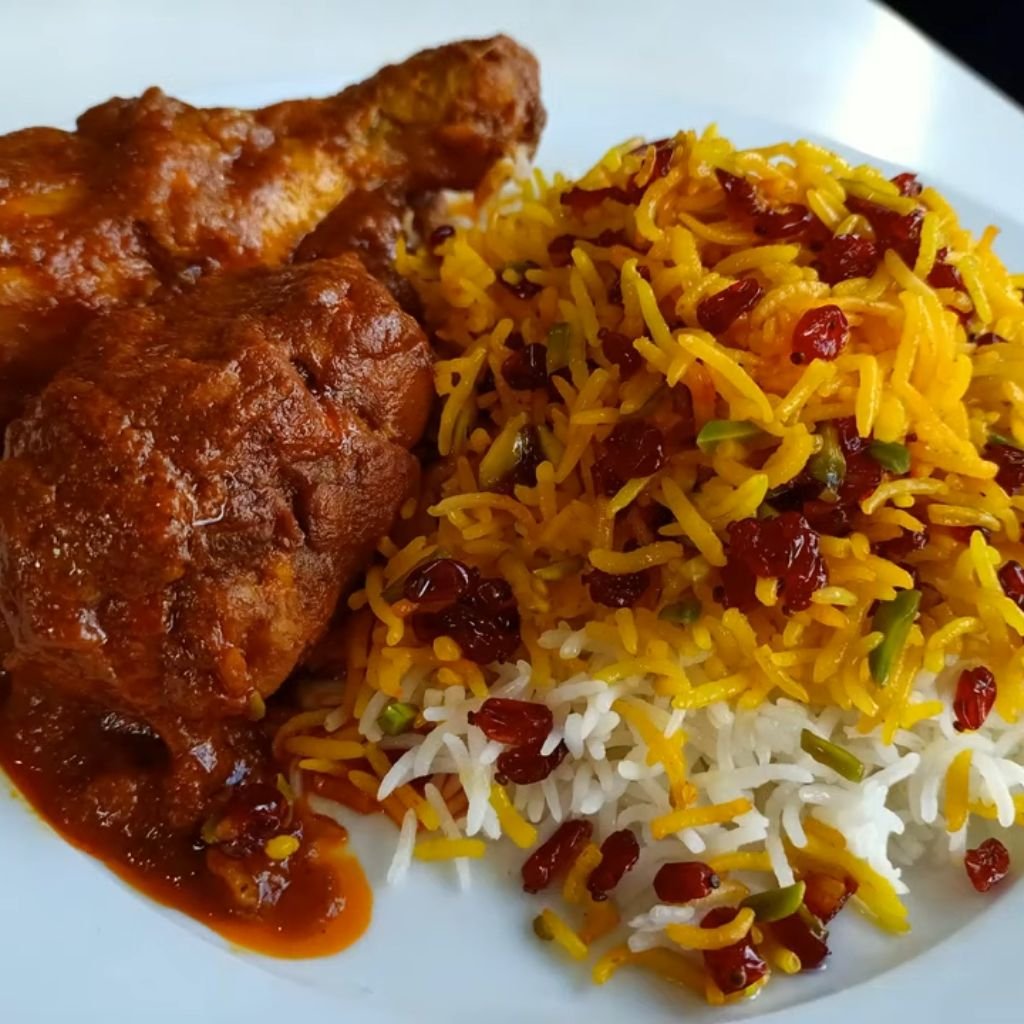 Zereshk Polo (Barberry Rice with Chicken)