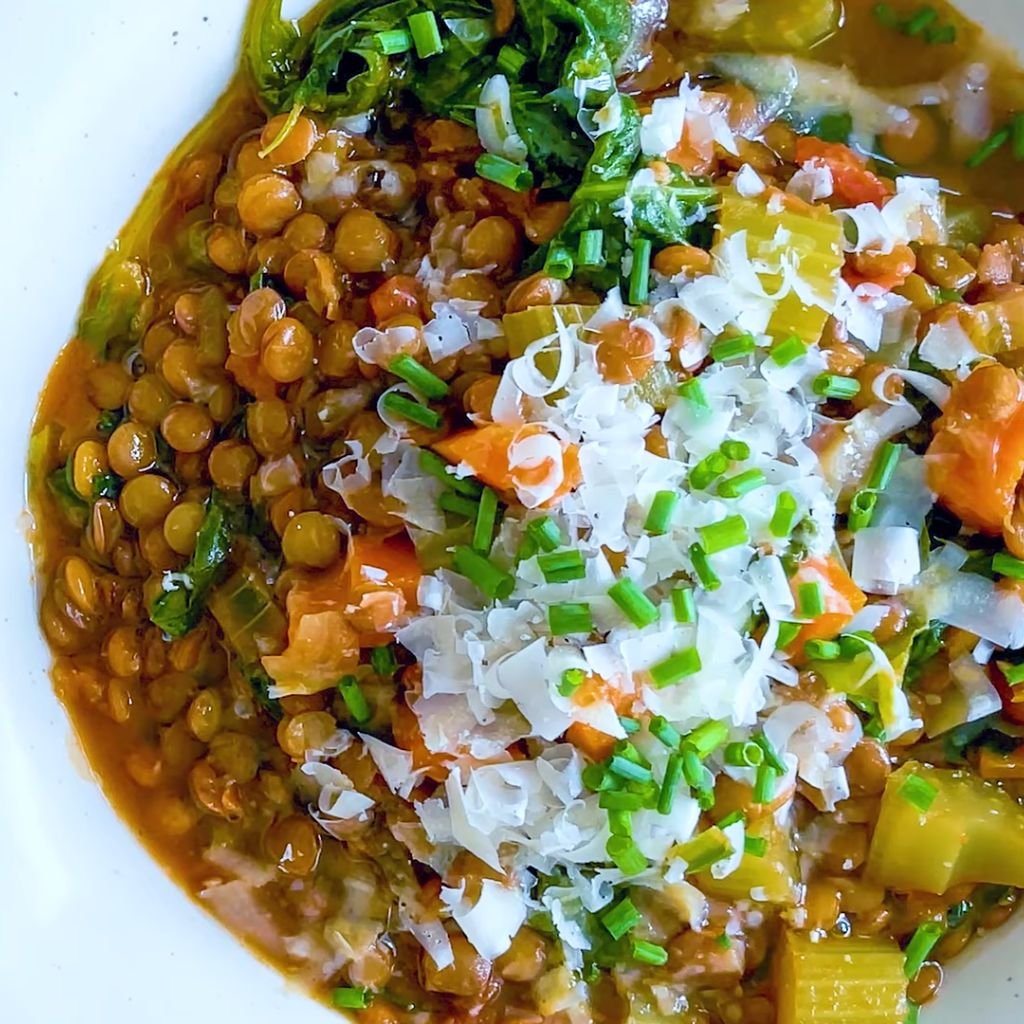 Braised Lentils with Vegetables
