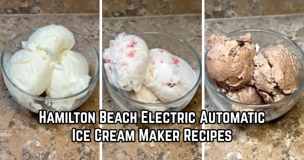 Hamilton Beach Electric Automatic Ice Cream Maker Recipes